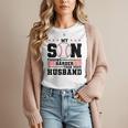 My Son Throws Harder Than Your Husband Baseball Mom Women T-Shirt