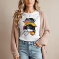 Spanish Baseball Mom Messy Bun Spain Baseball Girl Women T-Shirt Spanish Baseball Mom Messy Bun Spain Baseball Girl Women T-Shirt