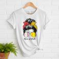 Baseball Mom Softball Mom Of Both Messy Bun Mother's Day Women T-Shirt Baseball Mom Softball Mom Of Both Messy Bun Mother's Day Women T-Shirt