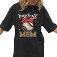 Baseball Mom Headband Leopard Baseball Ball Mother's Day Women T-Shirt