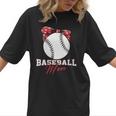 Softball Baseball Mom Floral Tee Mother's Day Women T-Shirt