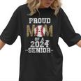 Womens Proud Mom Of a 2024 Senior Class Of 2024 Baseball Mom Women T-Shirt
