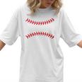 Cute Baseball Mom Laces Little League Women's Mother's Day Women T-Shirt Cute Baseball Mom Laces Little League Women's Mother's Day Women T-Shirt