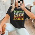 Moms Against Baseball Pants Retro Baseball Mom Women T-Shirt
