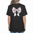 Baseball Mom Coquette Bow Mother's Day Baseball Mom Tees Women's T-Shirt Back Print Baseball Mom Coquette Bow Mother's Day Baseball Mom Tees Women's T-Shirt Back Print