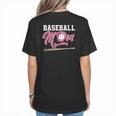 Baseball Mom Pink Ribbon Breast Cancer Awareness Fighters Women's T-Shirt Back Print Baseball Mom Pink Ribbon Breast Cancer Awareness Fighters Women's T-Shirt Back Print