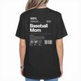 Baseball Mom Graphic Tees For Women Women's T-Shirt Back Print Baseball Mom Graphic Tees For Women Women's T-Shirt Back Print