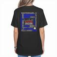 Baseball Mom Traits For Great Mothers Grey And Blue Women's T-Shirt Back Print