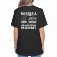Baseball Mommy Mom USA Flag 4th Of July Women's T-Shirt Back Print Baseball Mommy Mom USA Flag 4th Of July Women's T-Shirt Back Print