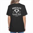 Home Plate Social Club Baseball Moms Group Tee Women's T-Shirt Back Print Home Plate Social Club Baseball Moms Group Tee Women's T-Shirt Back Print
