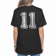 Jersey Number 11 T-Shirt Football Eleven Number Baseball Mom Women's T-Shirt Back Print