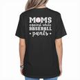 Moms Against White Baseball Pants For Baseball Moms Women's T-Shirt Back Print