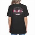 Retro Groovy Baseball Mom Proud Baseball Mom Women's T-Shirt Back Print Retro Groovy Baseball Mom Proud Baseball Mom Women's T-Shirt Back Print
