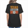 Texas Baseball Mom Design Baseball Player And Baseball Women's T-Shirt Back Print Texas Baseball Mom Design Baseball Player And Baseball Women's T-Shirt Back Print