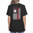 Vintage Baseball Flag Women Baseball Mom Women's T-Shirt Back Print Vintage Baseball Flag Women Baseball Mom Women's T-Shirt Back Print