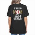 Womens Proud Mom Of a 2024 Senior Class Of 2024 Baseball Mom Women's T-Shirt Back Print Womens Proud Mom Of a 2024 Senior Class Of 2024 Baseball Mom Women's T-Shirt Back Print