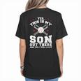 Yes This Is My Son Out Baseball Mom Women's T-Shirt Back Print Yes This Is My Son Out Baseball Mom Women's T-Shirt Back Print