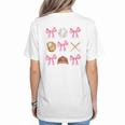 Baseball Coquette Bow Baseball Mama Baseball Mom Premium Women's T-Shirt Back Print Baseball Coquette Bow Baseball Mama Baseball Mom Premium Women's T-Shirt Back Print
