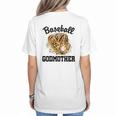 Baseball Godmother Leopard Heart Baseball Mom Game Day Women's T-Shirt Back Print Baseball Godmother Leopard Heart Baseball Mom Game Day Women's T-Shirt Back Print