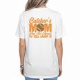 Baseball Mom Catcher's Mom Leopard Softball Mom Women's T-Shirt Back Print Baseball Mom Catcher's Mom Leopard Softball Mom Women's T-Shirt Back Print