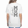 Baseball Mom Leopard Women's T-Shirt Back Print Baseball Mom Leopard Women's T-Shirt Back Print