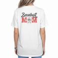 Baseball Mom Retro Distressed Baseball Family Matching Women's T-Shirt Back Print