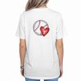 Bleached Custom Baseball Mom Number 7 Heart For Mom Women's T-Shirt Back Print