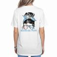 Guatemala Baseball Mom Messy Bun Women's T-Shirt Back Print Guatemala Baseball Mom Messy Bun Women's T-Shirt Back Print