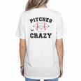 Pitches Be Crazy Baseball Moms Softball Players Hey Batter Women's T-Shirt Back Print Pitches Be Crazy Baseball Moms Softball Players Hey Batter Women's T-Shirt Back Print
