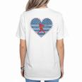Primitive Patriotic American Baseball Mom Softball Dingers Women's T-Shirt Back Print Primitive Patriotic American Baseball Mom Softball Dingers Women's T-Shirt Back Print