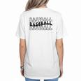 Retro Baseball Mama Groovy Baseball Mom Women's T-Shirt Back Print Retro Baseball Mama Groovy Baseball Mom Women's T-Shirt Back Print