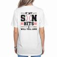 If My Son Hits I Will Yell Loud Baseball Mom Women's T-Shirt Back Print