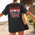 Baseball Mom Since 1976 Women's T-Shirt Back Print Baseball Mom Since 1976 Women's T-Shirt Back Print