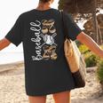 Happy Mother's Day Baseball Mom Leopard Softball Lover Women's T-Shirt Back Print Happy Mother's Day Baseball Mom Leopard Softball Lover Women's T-Shirt Back Print
