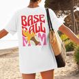 Baseball Mom Game Day Trendy Pink Leopard Mama Premium Women's T-Shirt Back Print Baseball Mom Game Day Trendy Pink Leopard Mama Premium Women's T-Shirt Back Print
