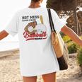 Baseball Mom Hot Mess Always Stressed Baseball Mama Women's T-Shirt Back Print