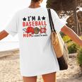 I'm A Baseball Mom Of Course I'm Broke Raglan Baseball Tee Women's T-Shirt Back Print