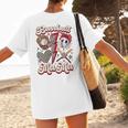 Retro Groovy Baseball Mama Baseball Mom Lover Women's T-Shirt Back Print