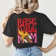 Baseball Mom Game Day Trendy Pink Leopard Mama Women's T-Shirt Back Print