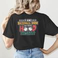 I Am A Baseball Mom With A Hood Playlist Women's T-Shirt Back Print I Am A Baseball Mom With A Hood Playlist Women's T-Shirt Back Print