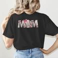 Baseball Mom With Pink Bow Women's T-Shirt Back Print Baseball Mom With Pink Bow Women's T-Shirt Back Print