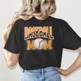 Baseball Mom Sports Orange Women's T-Shirt Back Print