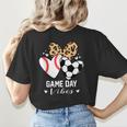 Game Day Vibes Soccer Baseball Mom Heart Women's T-Shirt Back Print Game Day Vibes Soccer Baseball Mom Heart Women's T-Shirt Back Print