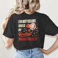 I'm Not Yelling This Is My Baseball Nana Voice Baseball Mom Women's T-Shirt Back Print