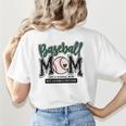 Baseball Mom Green Varsity Baseball Mama Cute Mother's Day Women's T-Shirt Back Print