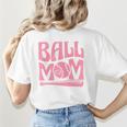 Baseball Mom Pride Heart And Bat Love Game Day Women's T-Shirt Back Print