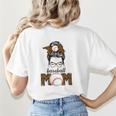 Baseball Mom Women Messy Bun Leopard Mother's Day Women's T-Shirt Back Print Baseball Mom Women Messy Bun Leopard Mother's Day Women's T-Shirt Back Print