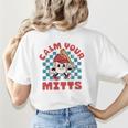 Calm Your Mitts Baseball Mom Sport Lover Women's T-Shirt Back Print