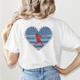 Primitive Patriotic American Baseball Mom Softball Dingers Women's T-Shirt Back Print Primitive Patriotic American Baseball Mom Softball Dingers Women's T-Shirt Back Print