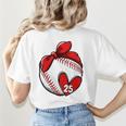 Womens Custom Baseball Mom Number 25 Heart For Mom Mommy Premium Women's T-Shirt Back Print